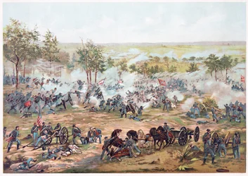 Schlacht von Gettysburg, veröffentlicht von Kurz und Allison, 1891